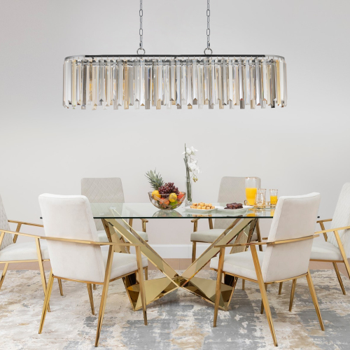 Modern Oval Crystal Chandelier Luxury K9 Ceiling Light
