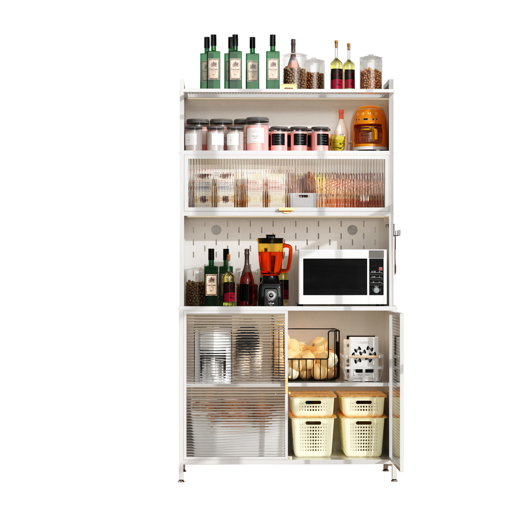 73" Tall Steel Kitchen Pantry Cabinet with Flip Door