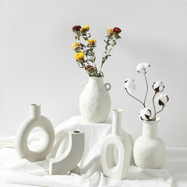 Nordic Ceramic Decorative Vase Modern Minimalist Home Decor