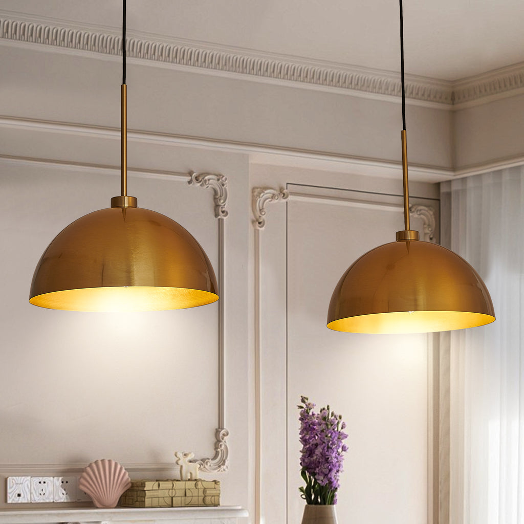 41" Industrial Copper Double Pendant Light Fixture