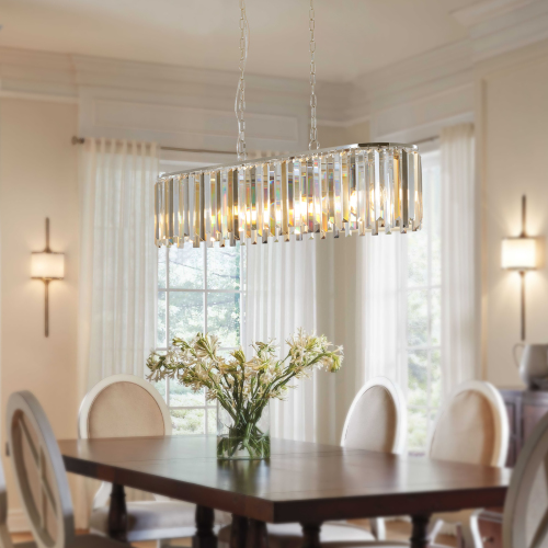 Modern Oval Crystal Chandelier Luxury K9 Ceiling Light
