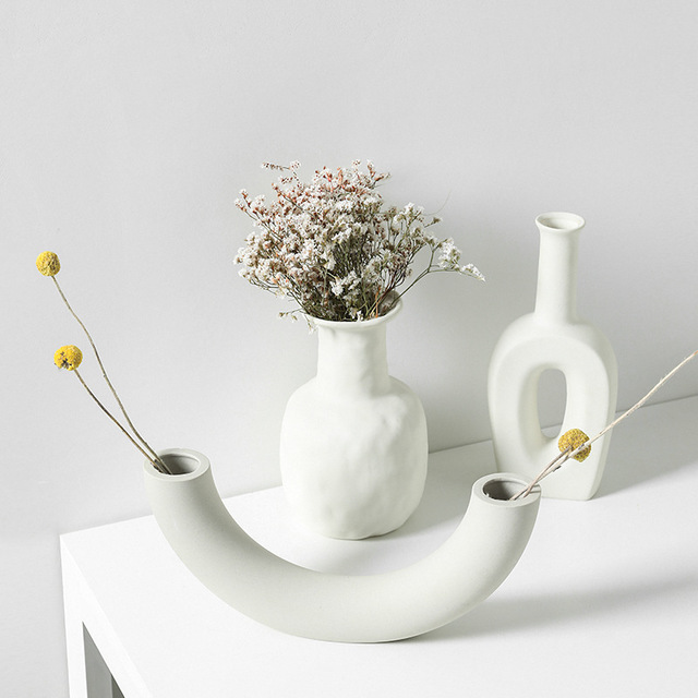 Nordic Ceramic Decorative Vase Modern Minimalist Home Decor