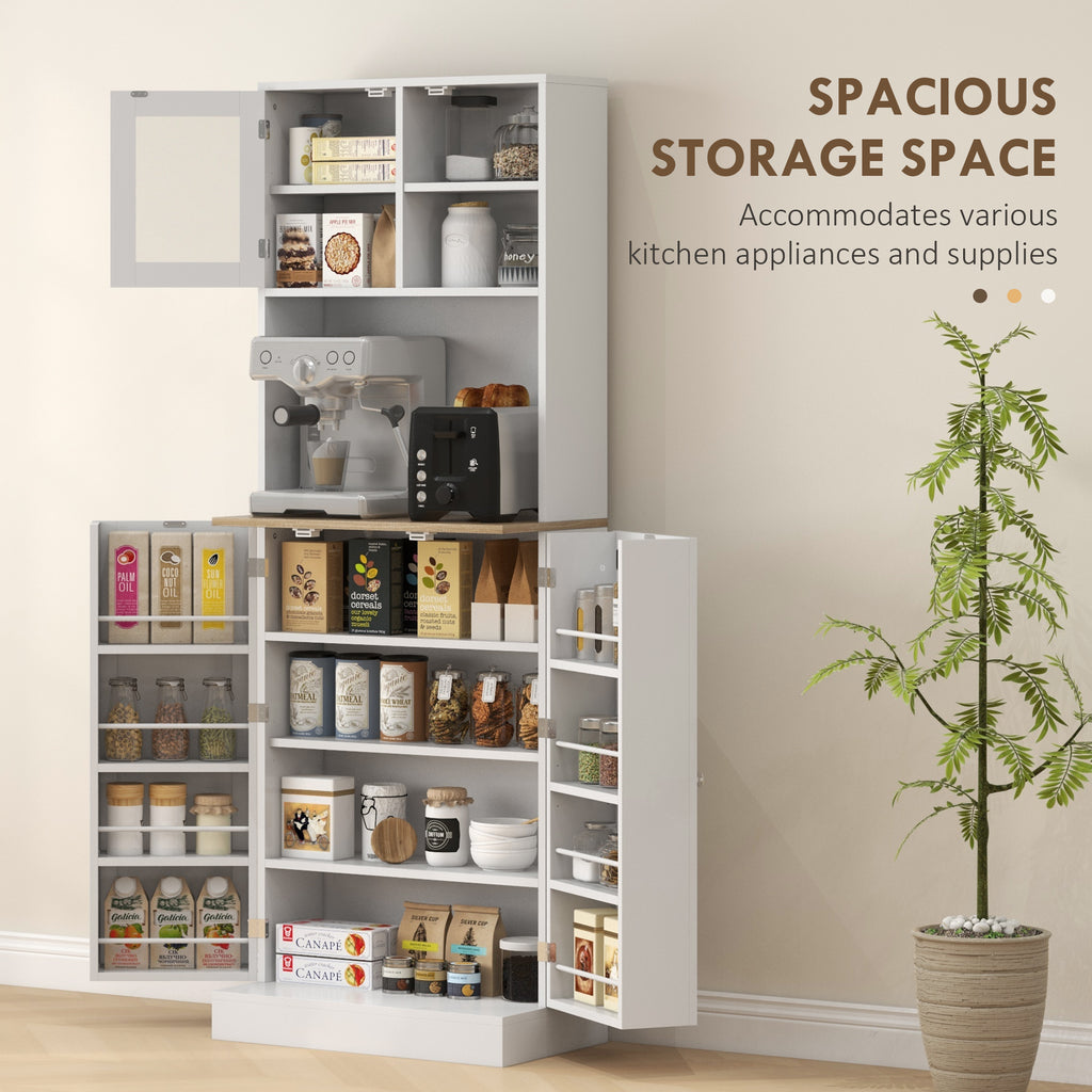 66.5" Tall Kitchen Pantry Cabinet with Adjustable Shelves