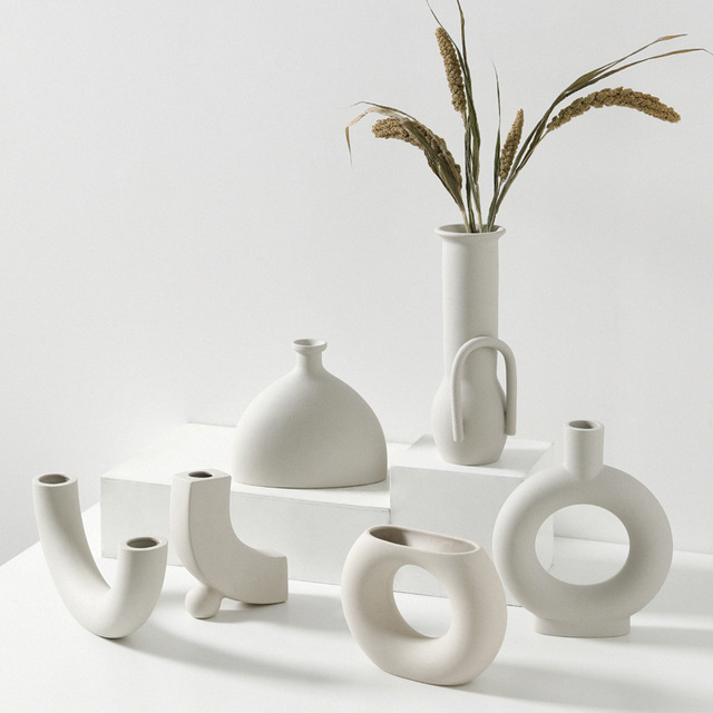 Nordic Ceramic Decorative Vase Modern Minimalist Home Decor