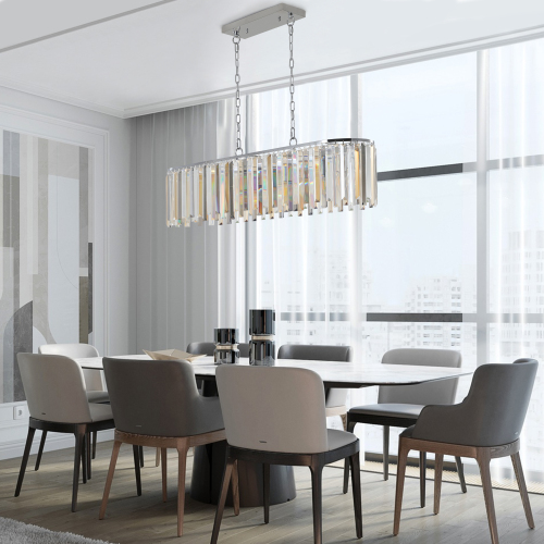 Modern Oval Crystal Chandelier Luxury K9 Ceiling Light