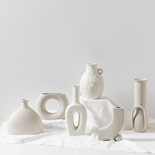 Nordic Ceramic Decorative Vase Modern Minimalist Home Decor