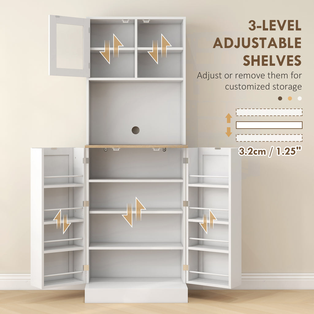 66.5" Tall Kitchen Pantry Cabinet with Adjustable Shelves