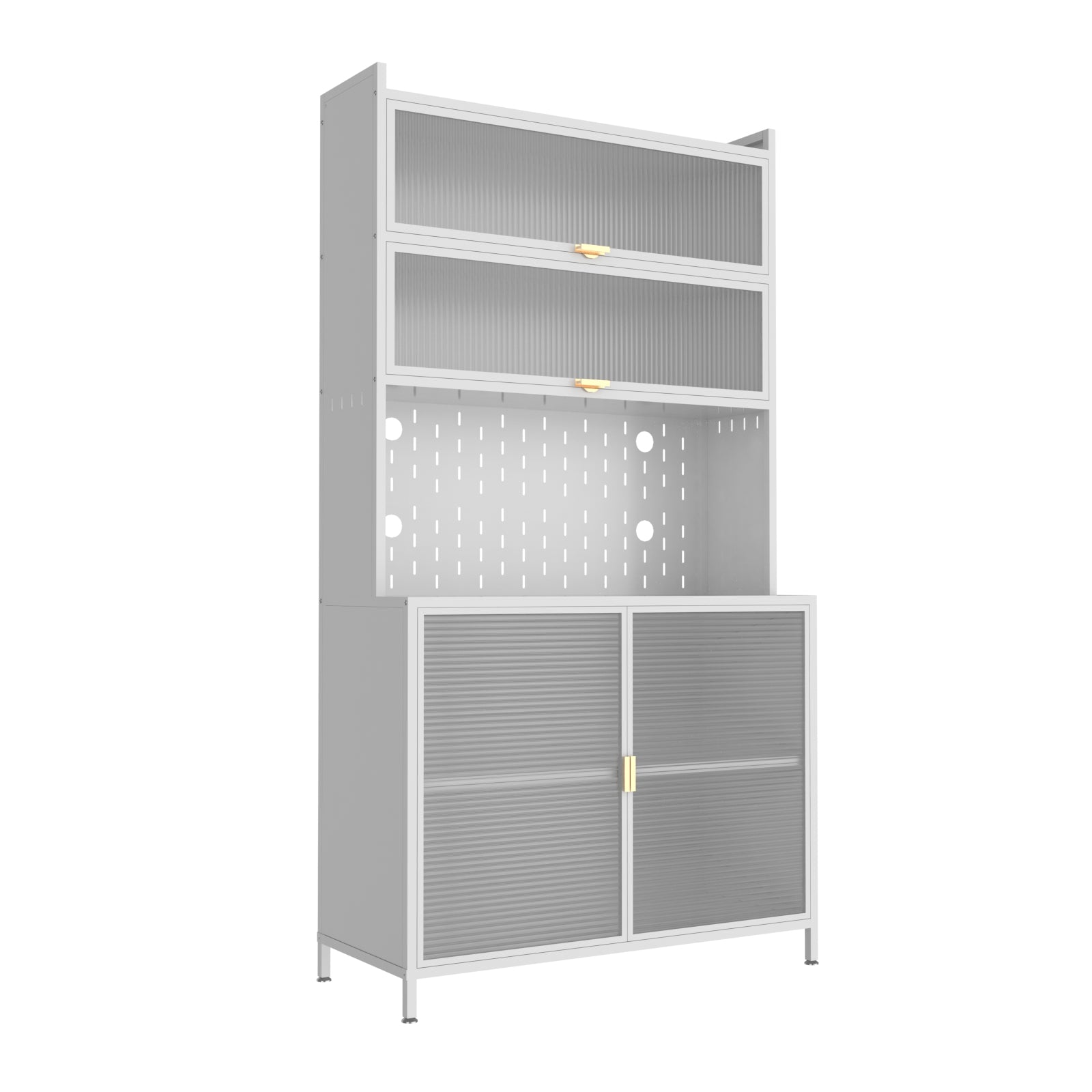 73" Tall Steel Kitchen Pantry Cabinet with Flip Door