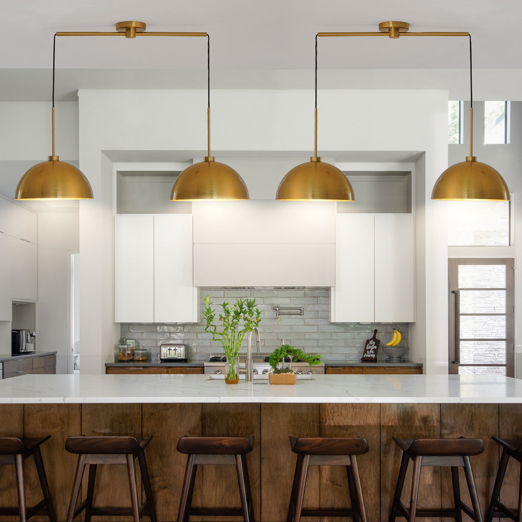 41" Industrial Copper Double Pendant Light Fixture