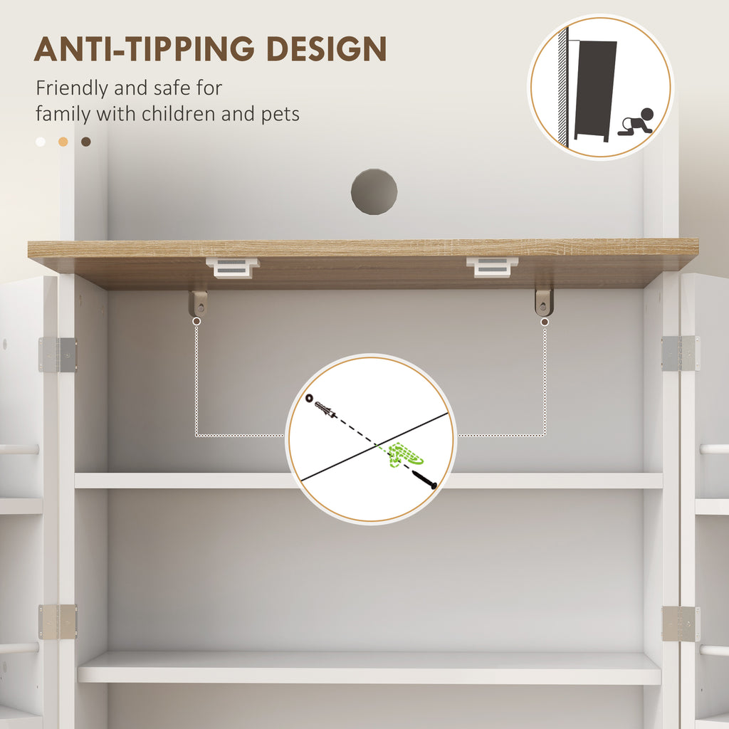 66.5" Tall Kitchen Pantry Cabinet with Adjustable Shelves