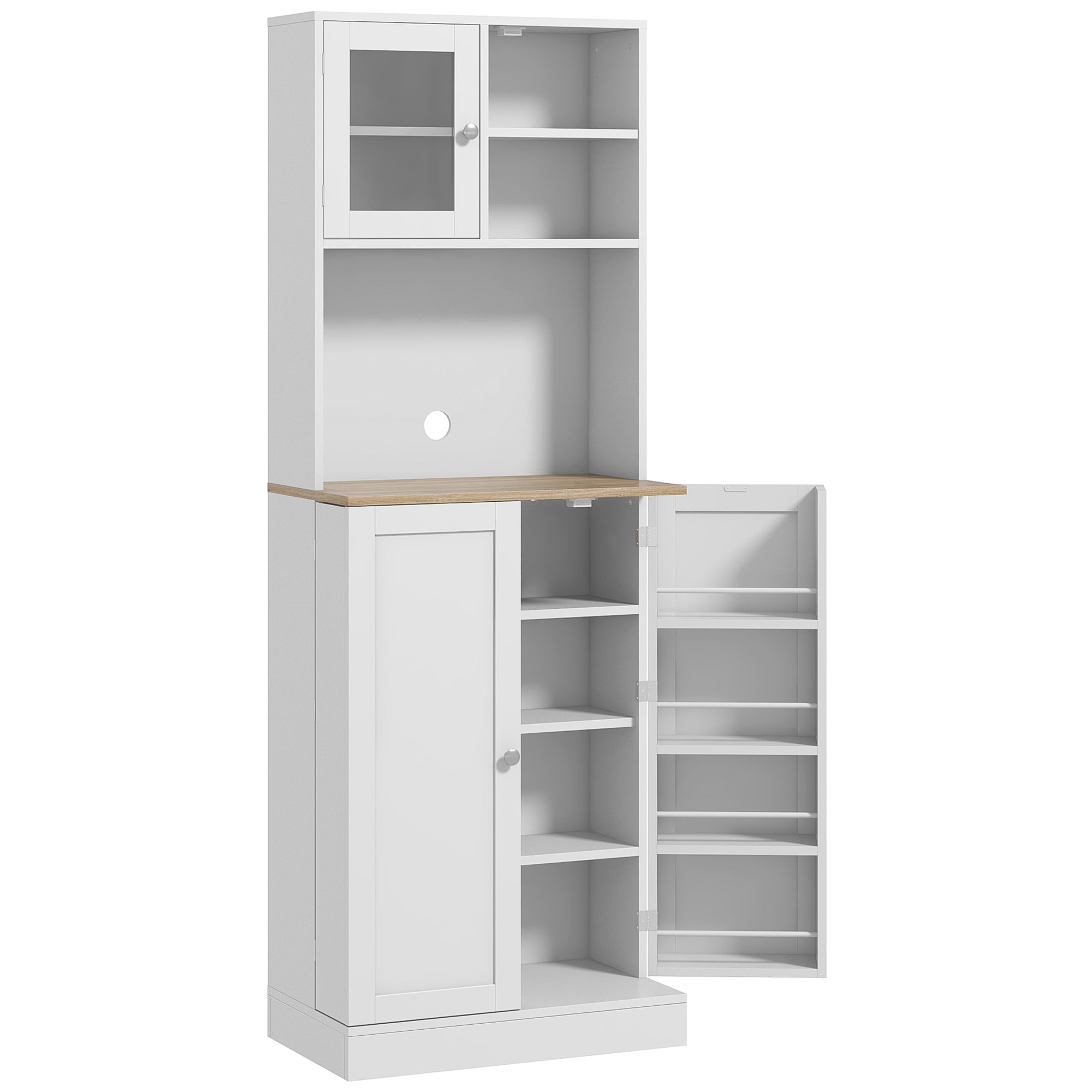 66.5" Tall Kitchen Pantry Cabinet with Adjustable Shelves