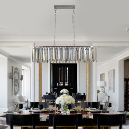 Modern Oval Crystal Chandelier Luxury K9 Ceiling Light