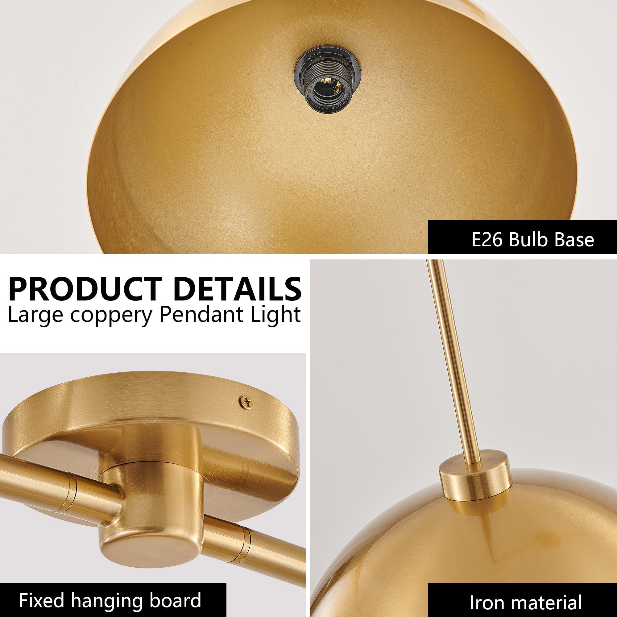 41" Industrial Copper Double Pendant Light Fixture